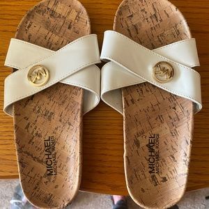 White sandals.  Great condition!